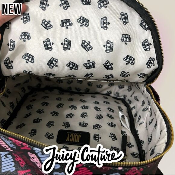 New NWT Juicy Couture Logo design Royal Sports Backpack Book bag with coin pouch main image 5